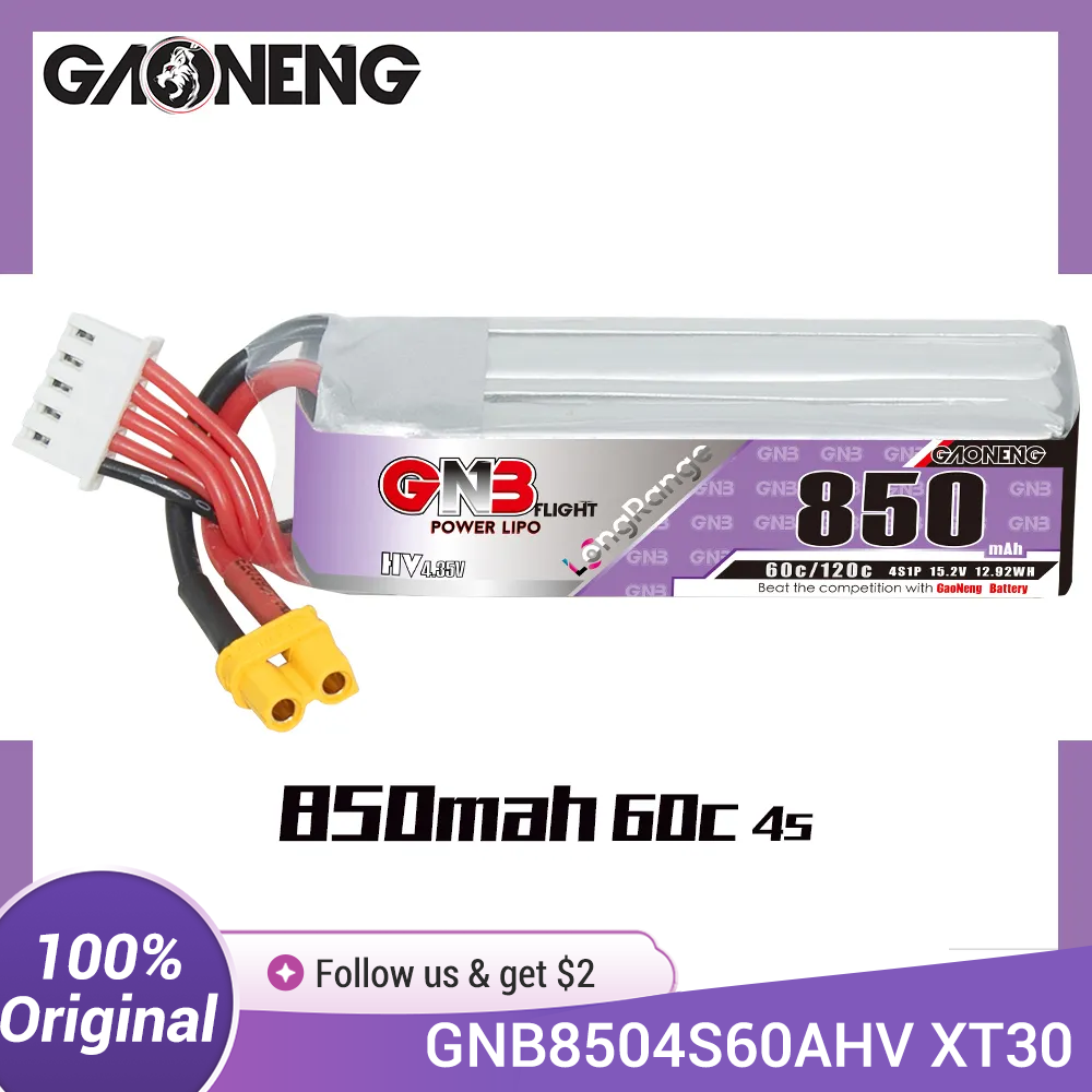 Drone Battery 4S - GAONENG GNB LiPo batterie 850mAh 4S