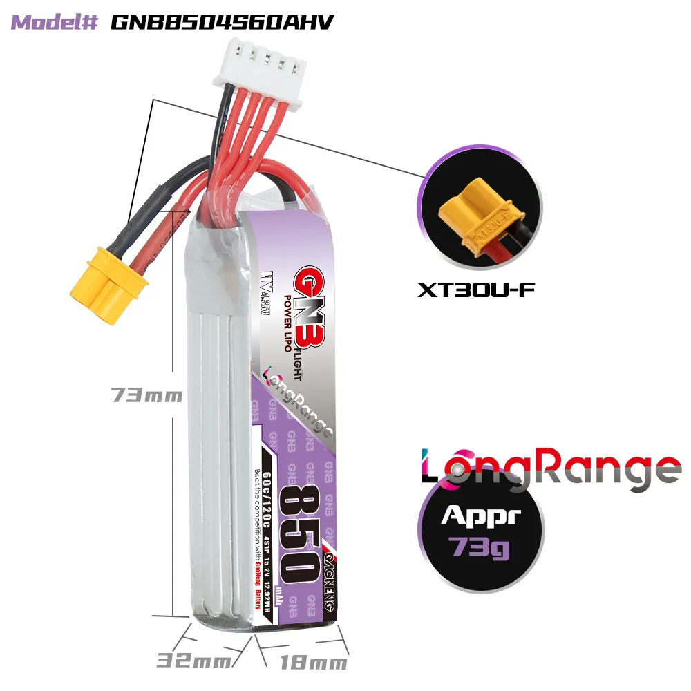 GAONENG GNB LiPo batterie 850m - Drone Battery 4S avis et prix