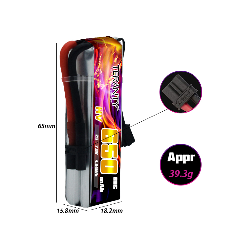 2/4/6/10PCS TERANTY 650mAh 2S  - Drone Battery Lipo avis et prix