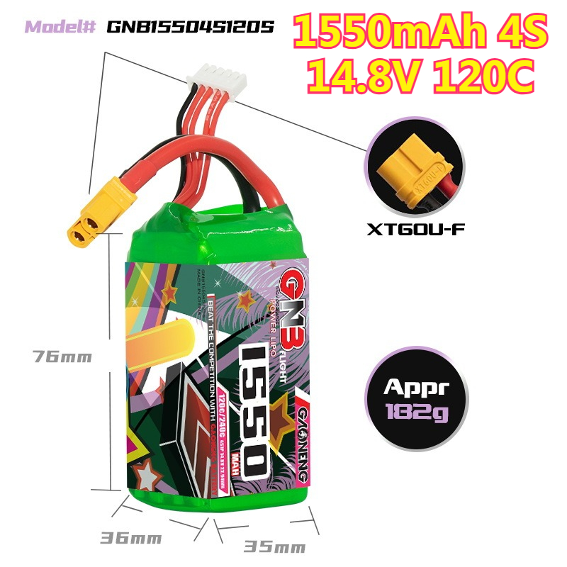 Batterie LiPo 1550mAh 120C 4S  - Drone Battery 4S avis et prix